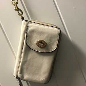 COACH Cream Phone Wallet/Wristlet